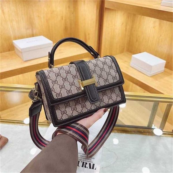 

60% off 2023 designer bag bags printed small square with texture versatile diagonal women's