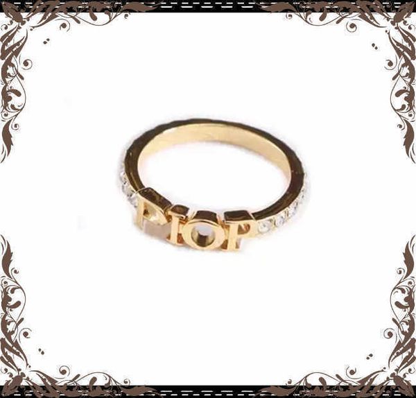 

2022fashion designer gold letter band rings bague for women lady party wedding lovers gift engagement jewelry with box202312225525, Silver
