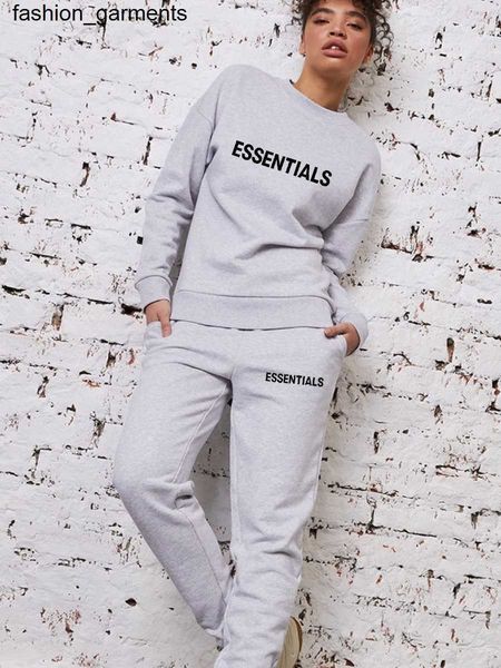 

men tracksuits essential double thread plush designer couple's sweater new couple's hooded set sports, Gray