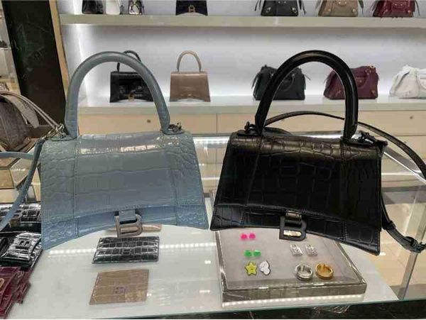 

designer hourglass bags balencigas handbags s alligator embossed hand women's bb