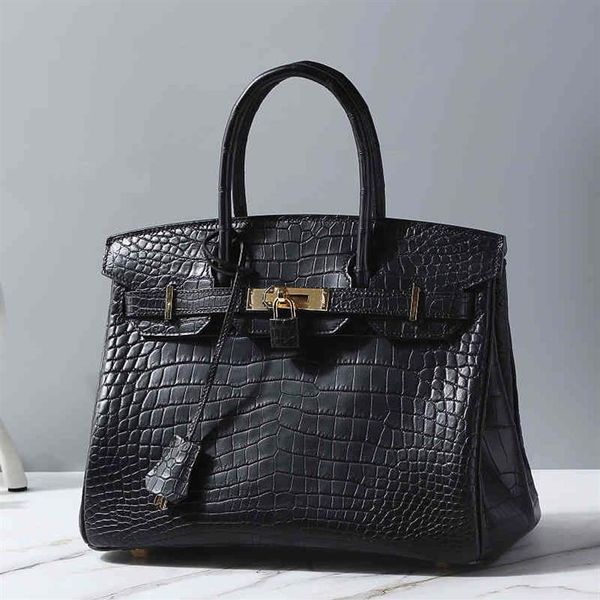

luxury women fashion handbags crocodile skin brikins women's bag 2022 large capacity versatile luxury real leather294z