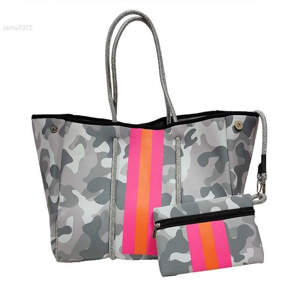 

women neoprene shoulder handbags luxury outdoor versatile waterproof beach bag with wallet large capacity shouldertote bag