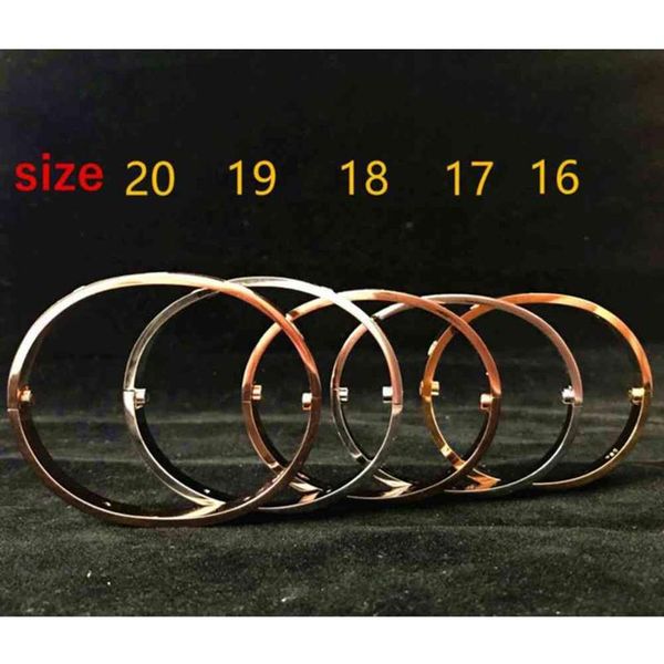 

love bracelets men womens designer bangles titanium steel fashion bracelet screw screwdriver couple jewelry three colors available with269p, Black