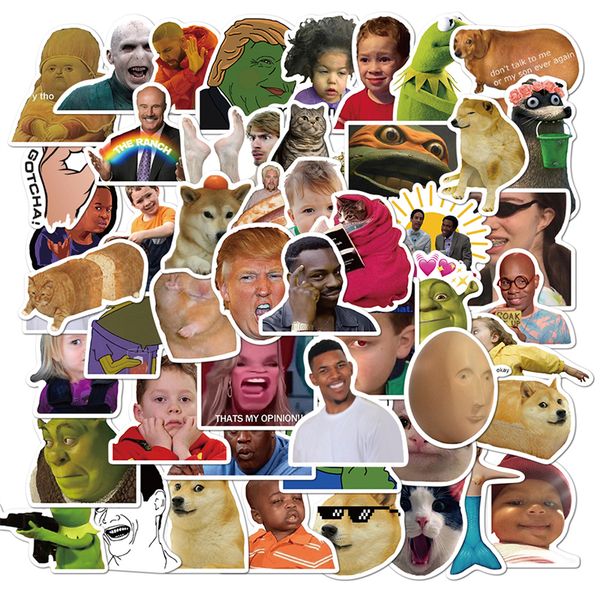 

50 pcs funny stickers meme sticker for adults vinyl waterproof lapbumper water bottles computer phone hard hat car stickers and decals
