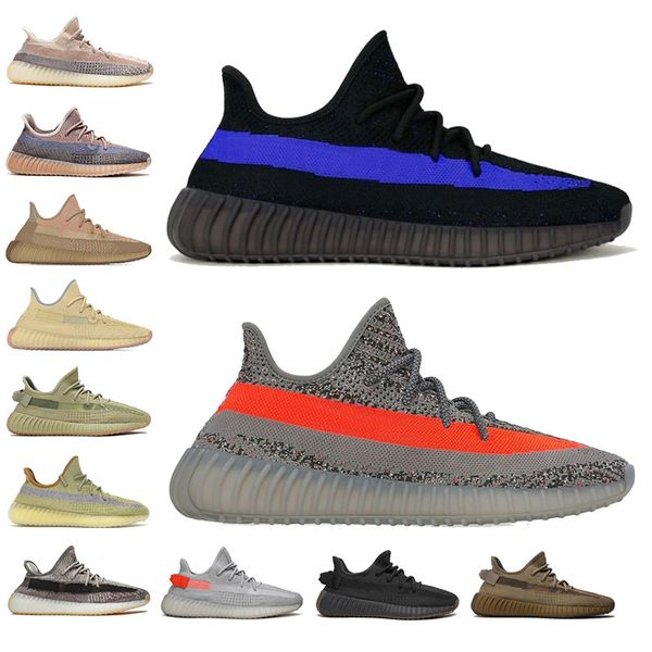 

v2 running shoes mens designer sneaker dazzling blue beluga reflective carbon zyon cinder earth flax fade israfil tail light marsh white wes