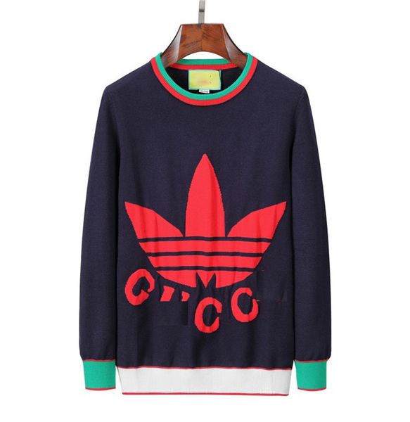 

the latest men's and women's designer brand sweaters fashion classic warm autumn/winter sweater. 17, White;black