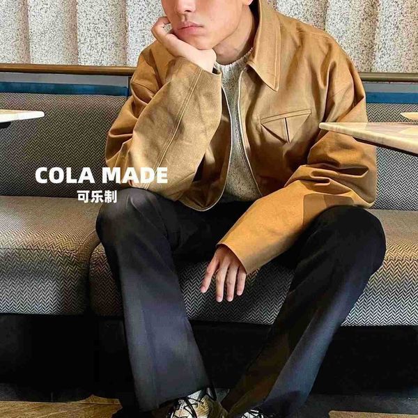 

mens jeckets bottegs v designerjacket zipper coat short triangle pocket vibe fashion flow slim suit, Black;brown