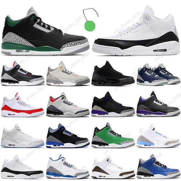 

basketball shoes sports sneakers pine green racer blue court purple white black cat midnight navy 3 3s men ma maniere mens