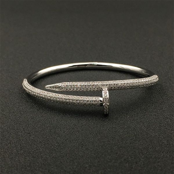 

full diamond bracelets women men 18k gold plated bangle bracelet jewelry for lover gift no box188f, Black