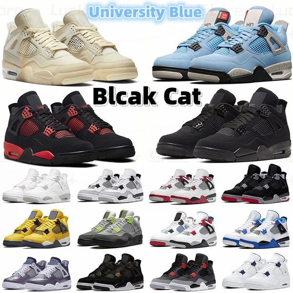 

jordan 4s basketball shoes for men women military black cat sail red thunder white oreo cactus jack dark blue mocha university grey fog mens