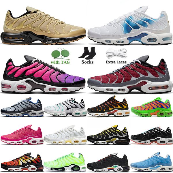 

plus tn mens women max running shoes spray paint social fc navy blue volt glow triple white black light bone color flip pack ii trainers spo