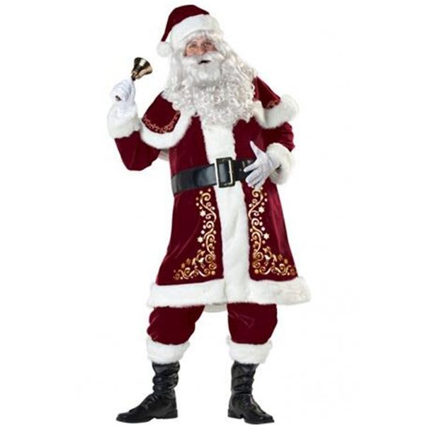 

m-xxxxl plus size men's christmas clothing men's santa claus clothing printed christmas suit