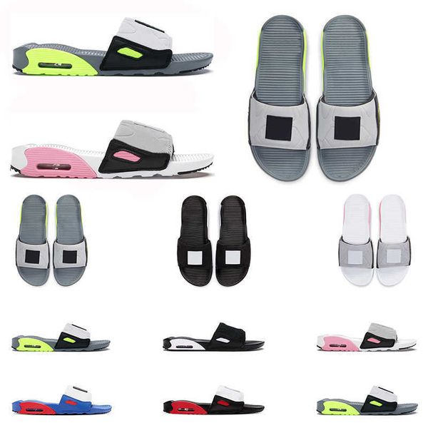 

90 mens women designer slide beach slippers volt black rose game royal chile red sports sneaker fashion sandal outdoor classic novelty size