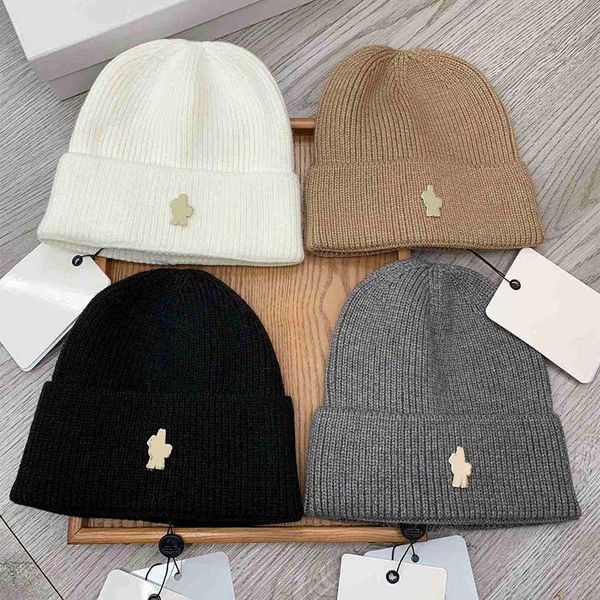 

Knitted Hat Beanie Cap Designer Skull Caps Simplicity for Man Woman Winter Hats 4 Colors, C1