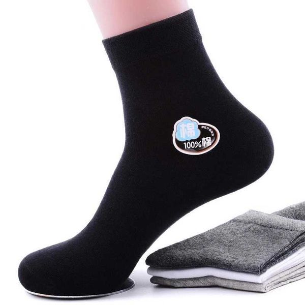 

men's socks business man short socks cotton solid breathable soft elastic endurable work party dress long socks sokken brand sell t2210, Black