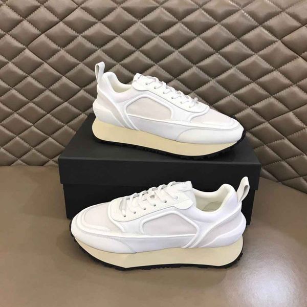 

elling men sports shoes suede & nylon mesh sneaker runs racer low-trainer shoe tpu platform chunky soles casual walking eu38-46, Black