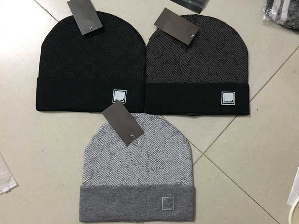 

classic designer winter beanie men and women fashion design knitted caps autumn wool hat letter jacquard warm skull cap 98, Blue;gray