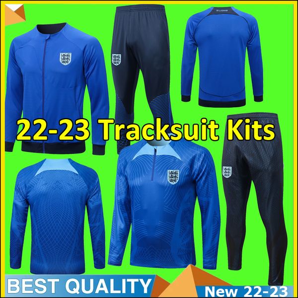 

soccer sets/tracksuits englands soccer sets tracksuits kane rashford grealish mount foden saka 22 23 national football training suit vetemen, Black
