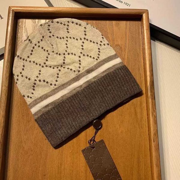 

casual knitted beanie hat women men autumn winter skullies cap hip hop beanies letter 22sx fashion hats high quality, Blue;gray