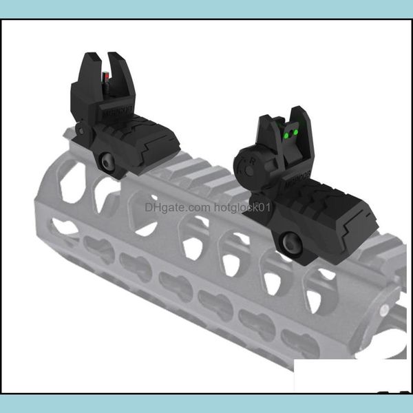 

original tactical accessories others foldable fiber optics sight -up front and rear sights back up for picatinny weaver rails.cx drop delive