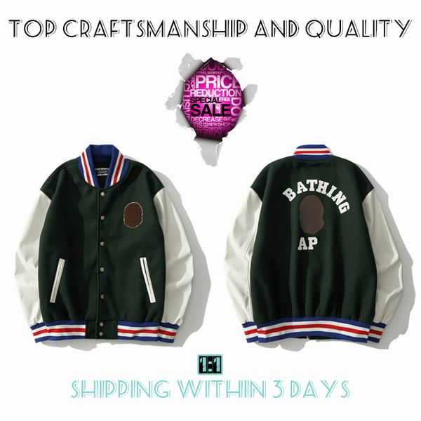 

craftsmanship mens jackets shark mens star spots designers coat varsity co-branding stylist storm ghosts military style camouflage jacket ba, Black;brown