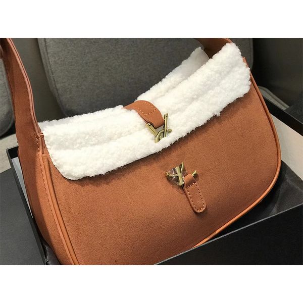 

ys designer tote shoulder bag abrasive leather with maomao new autumn and winter women's wallet fashion handbag letter pochette wholesa