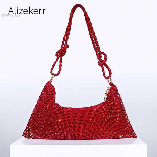 

chic rhinestones evening clutch purses wedding party new luxury designer wine red knot crystal handle shoulder bags quality