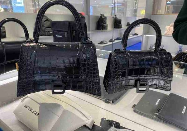 

designer hourglass bags balencigas handbags purse women's alligator handbag one shoulder messenger bag bb