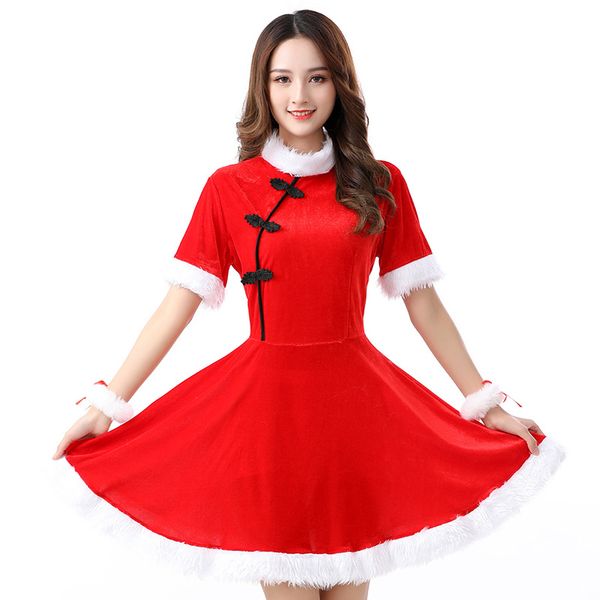

red erotic christmas costume christmas role-playing costume christmas party costume