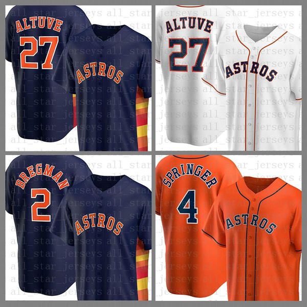 

college wear houston custom astros baseball jersey 27 jose altuve 2 alex bregman 4 george springer 35 justin verlander 34 nolan ryan 1 carlo, Black