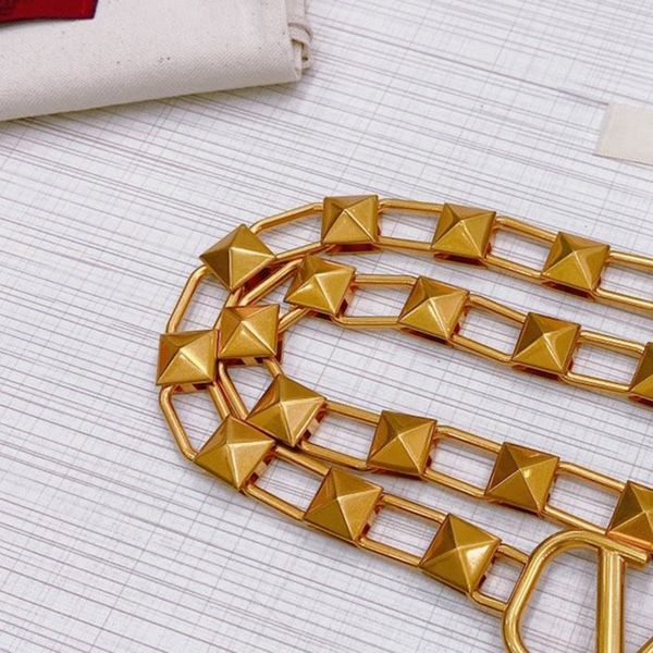 

brass metal womens belt designer lady belts valen luxury brand official replica v ladies waistband for woman with box adita 042, Black;brown