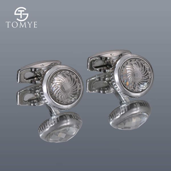 

cufflinks for men tomye round silver colors metal shirt cuff links for gifts