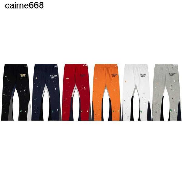 

designer men's pants galery dept color block letter splash star print boys' girls' fashion pants casual pants, Black