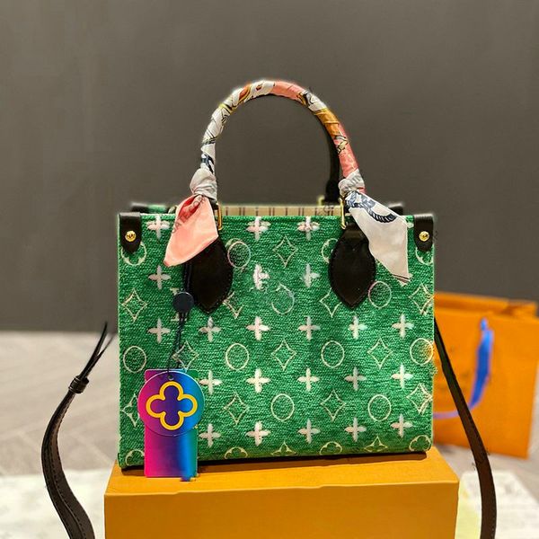 

crafty onthego bag purses designer woman handbag totes shopping bags birkin luxurys designers shouder crossbody bag green denim travel handb