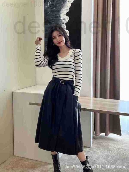 

skirts designer 2022 autumn new high waist skirt women's fashion casual elastic ruffle a-line large hemline 156671 972z, Black