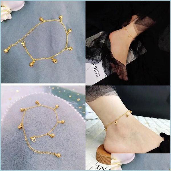 

anklets seven bells anklet simplicity personality anklets forest department titanium steel minimalist jewelry 6 5rh y2 drop delivery dhtdp, Red;blue