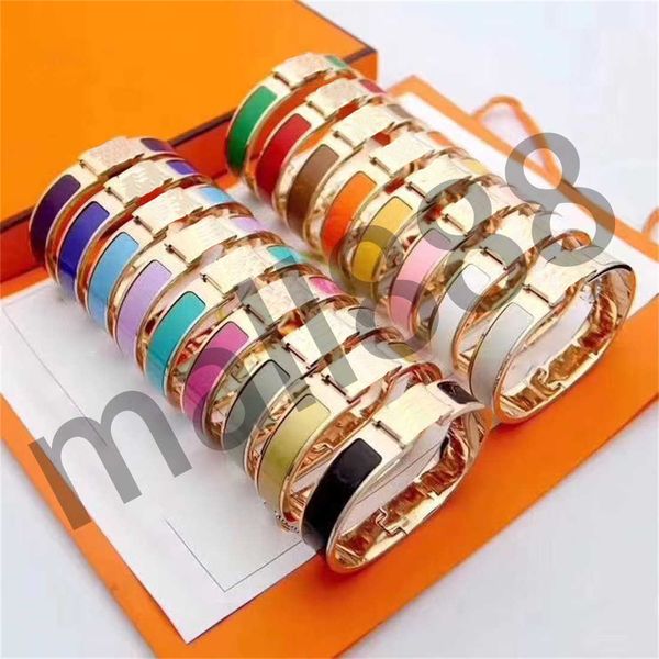 

h letter gold plated rose gold bracelet brand bracelet men's fashion bracelet daily accessories party wedding jewelry gift, Black