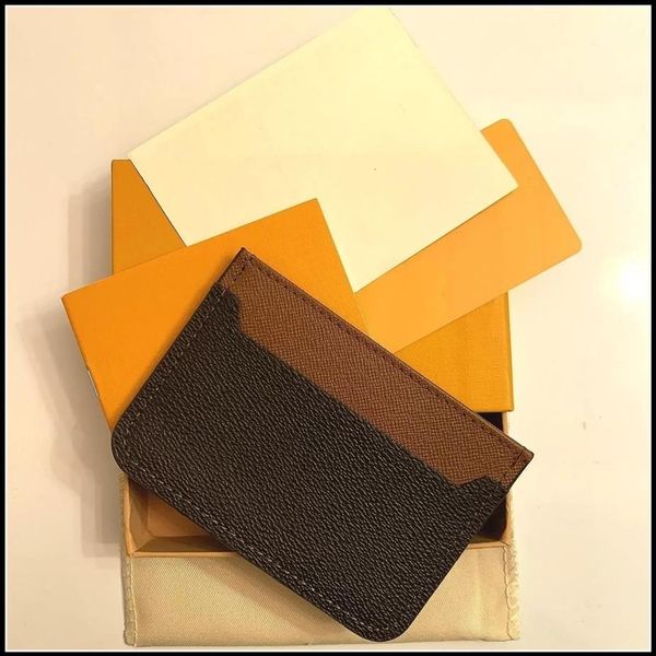 

original luxurys designers men card holders women credit purse leather coin pouch coin purse key mini wallet id b230w, Brown;gray