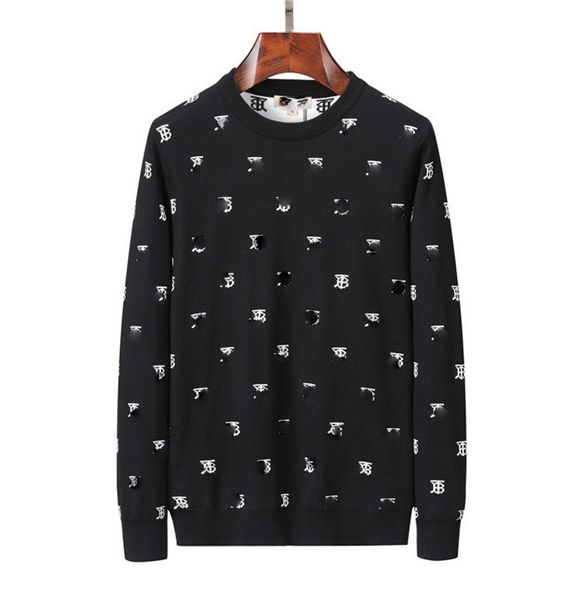 

the latest men's and women's designer brand sweaters fashion classic warm autumn/winter sweater. 12, White;black