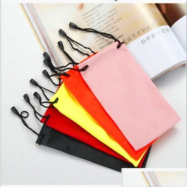 

jewelry pouches bags colorf sunglasses pouch dust waterproof sunglass bag portable dstring eyeglasses cases cellphone watches jewel dh6am, Pink;blue