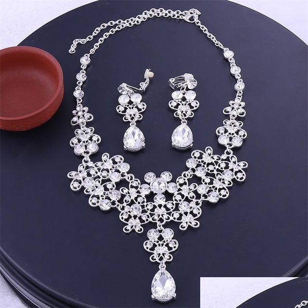 

wedding jewelry sets wedding bride jewelry tiara/necklace/earrings set korean tiara diamond necklace sets accessories wholesale101 q dhaqo, Slivery;golden