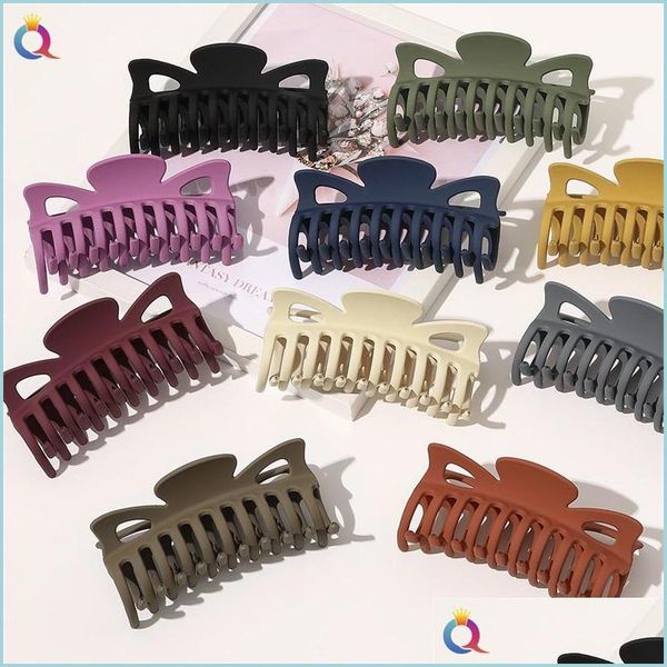 

hair clips barrettes vintage claw clip for hair colorf solid color 12cm big girls hairclip headwear accessories 1825 q2 drop deliv dhwcc, Golden;silver