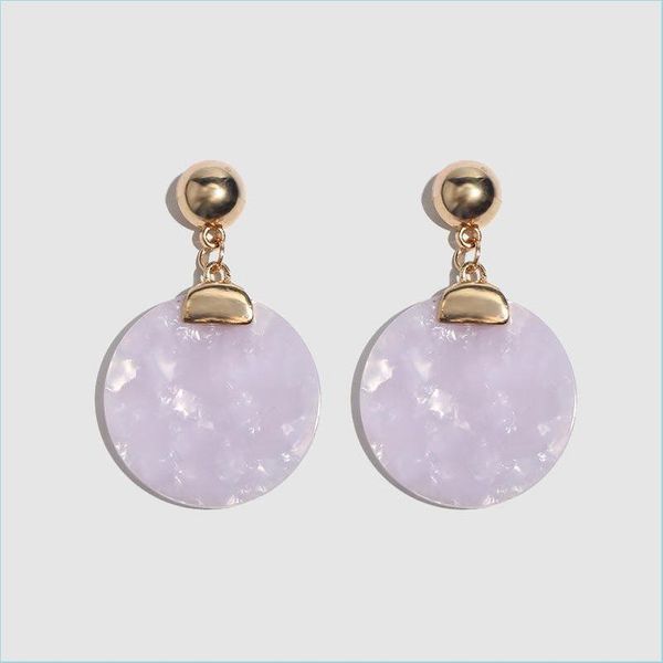 

charm charm fashion pendants discoloration earrings women eardrop circar acrylic metal ear korean new fold 4 5ch p2 drop delivery 20 dhb80, Golden