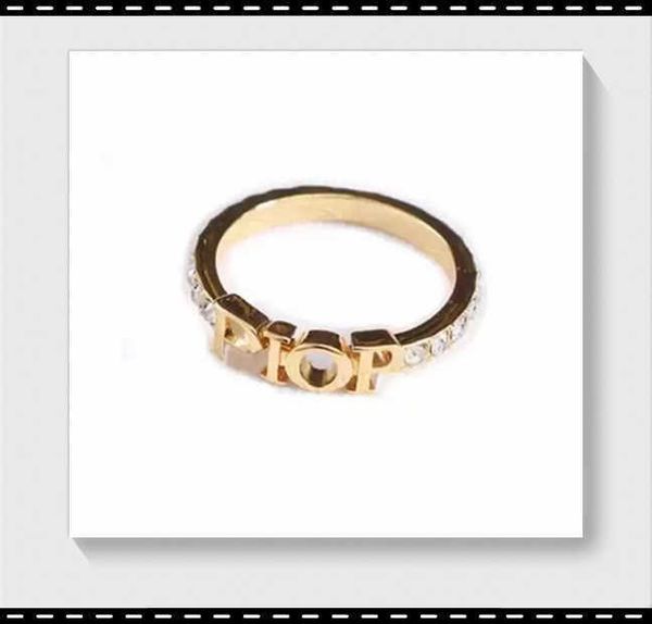 

2022fashion designer gold letter band rings bague for women lady party wedding lovers gift engagement jewelry with box666666677, Silver