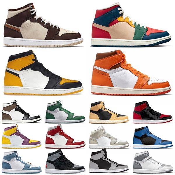 

jumpman 1 classic basketball shoes us 12 college grey women 1s starfish offs white sport cream dark chocolate trainers heirloom gorge green, Black