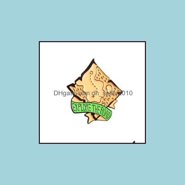 

pins brooches customized compass map direction indicator metal lapel brooch fashion alloy badge women men clothing jewelry funny ha dhgrk, Gray