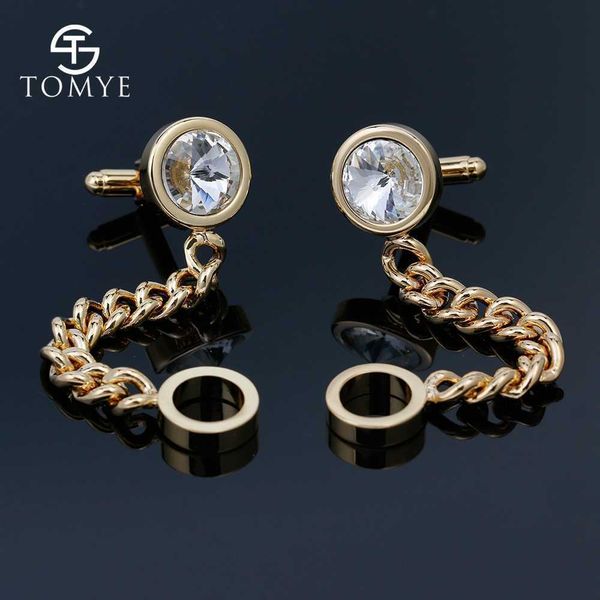 

cuff links for men gold silver color chain crystal cufflinks french shirts copper accessories jewelry gift