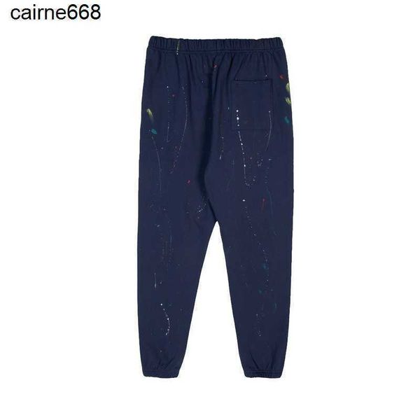 

men's pants galery new splash ink graffiti color designer printed pants youth fashion trendy brand guard pants, Black