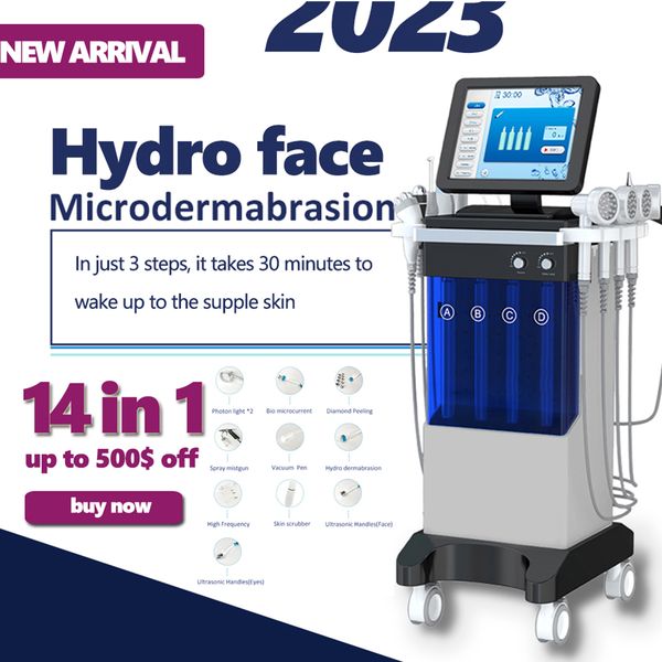 

professional microdermabrasion face skin hydrate oxygen facial machine hydro solution 14 in 1 beauty equipment