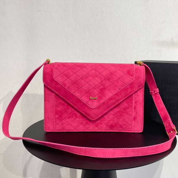 

gaby envelope crossbody bag suede flap shoulder bags women clutch handbags purse multi pochette hardware letters interior compartment pocket